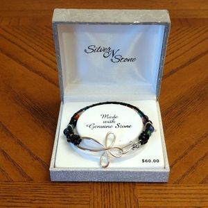 Silver N Stone Genuine Stone Bracelet New in Box
